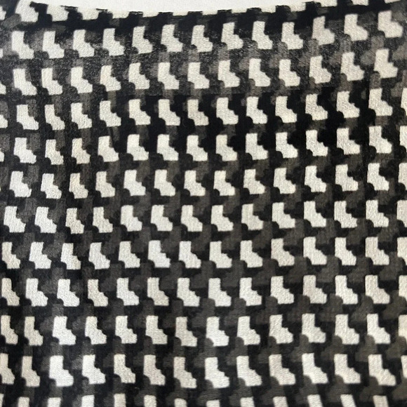 ZARA Black and Cream Patterned Ruched Mini Dress Size Medium - Picture 8 of 9